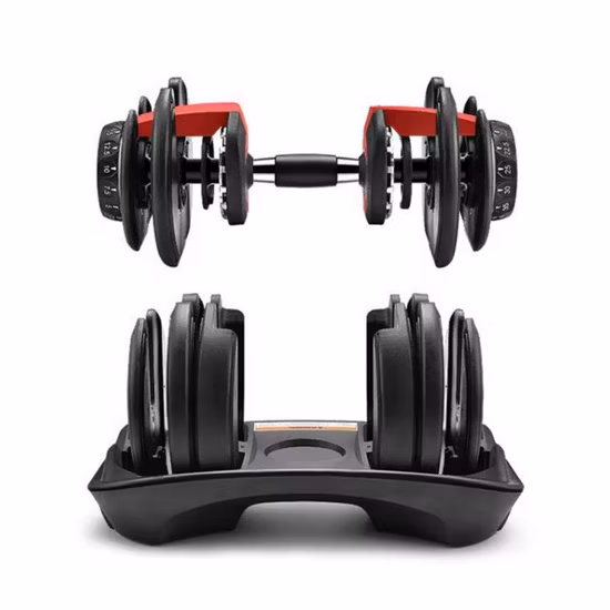 Wholesale Adjustable Dumbbells Set Quick and Easy to Switch Weight Level Free Weights for Home Gym Exercise Training
