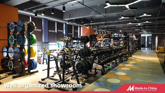 Okpro Gym Fitness Equipment Wholesale Weightlifting Commercial Barbell Cast Iron Weight Plates for Strength Training